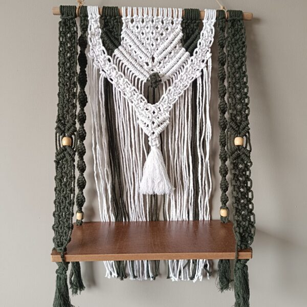 Forest Boho Macramé Hanging Shelf
