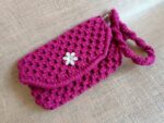Magenta Mini Macrame Purse